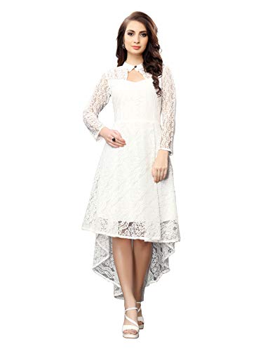Image of Selvia Women's Net Fit and Flare Knee-Length Casual Dress