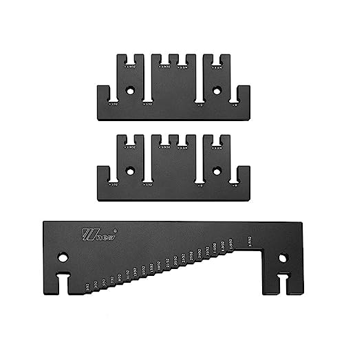 Karlak Jauge de hauteur, jauge de profondeur pour routeur et scie à table en alliage d'aluminium Jauge de hauteur Outil de mesure de la profondeur Règle