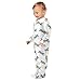 Emelivor White Dragonflies Baby Newborn One-Piece Pajamas Footie Long Sleeve Romper Pjs for Boy Girls Kids
