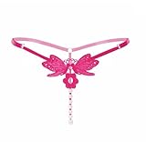 EROSPA® Perlen-G-String Spitze Slip Ouvert - Damen - Einheitsgröße (S-L) - Pink - 1 Stück