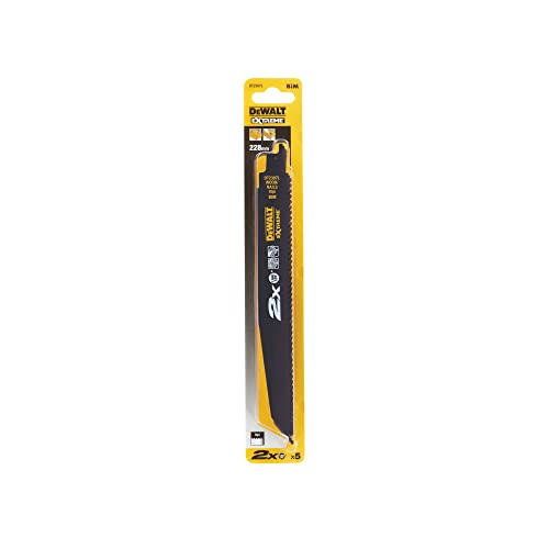 Dewalt DT2307L-QZ Lame Per Sega Universale Bi-Metal 2X Extreme N.5 Lame 2X Extreme 228 X 4, 2 Mm Per Tagli Veloci E Grezzi Su Legno Duro E Morbido E Legno Con Chiodi, Nero - 5
