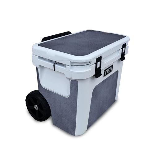 Image of Skin Compatible with Yeti Roadie 32 Wheeled Cooler - Charcoal Lattice - Premium 3M Vinyl Protective Wrap Decal Cover - Easy to Apply | Crafted in The USA by MightySkins