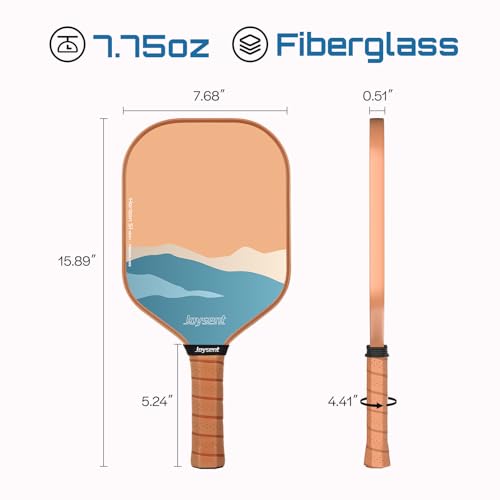 Image of Pickleball Paddles Set of 2, Lightweight Pickleball Racket for Beginner, USAPA Approved Fiberglass Surface Pickleball Set with Non-Slip Comfort Grip