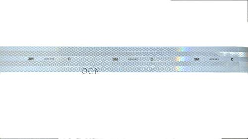 Image of 3M High Intensity Prismatic Grade Conspicuity Reflective Tape, 2 Inch X 5 Ft, White Strips /Rolls (Pack of 1)