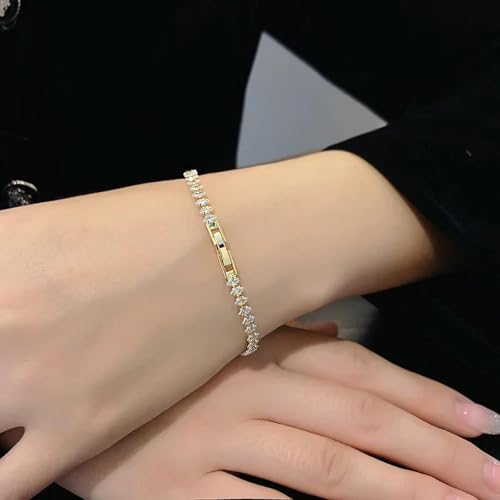 Chaîne de main cristaux colorés géométrique bracelet bague ajustable strass - 4