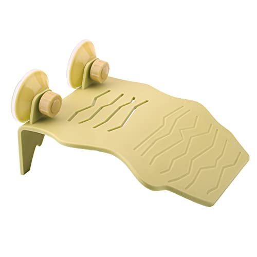 Minnya Plastikschildkröte aalen Plattform Aquarium Klettern schwimmende Insel Acryl Terrasse schwimmende Insel mit Saugnäpfen für Reptilien Sonnenbaden Sitz