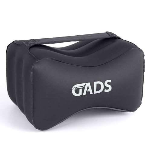 Gads Inflatable Knee Pillow for Side Sleepers - Leg Pillow for Side Sleeping - Hip, Back and Sciatica Pain Relief Pillow - Lightweight & Portable for Travel - Black.
