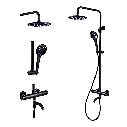 LCyindu Thermostatic Shower System Matte Black
