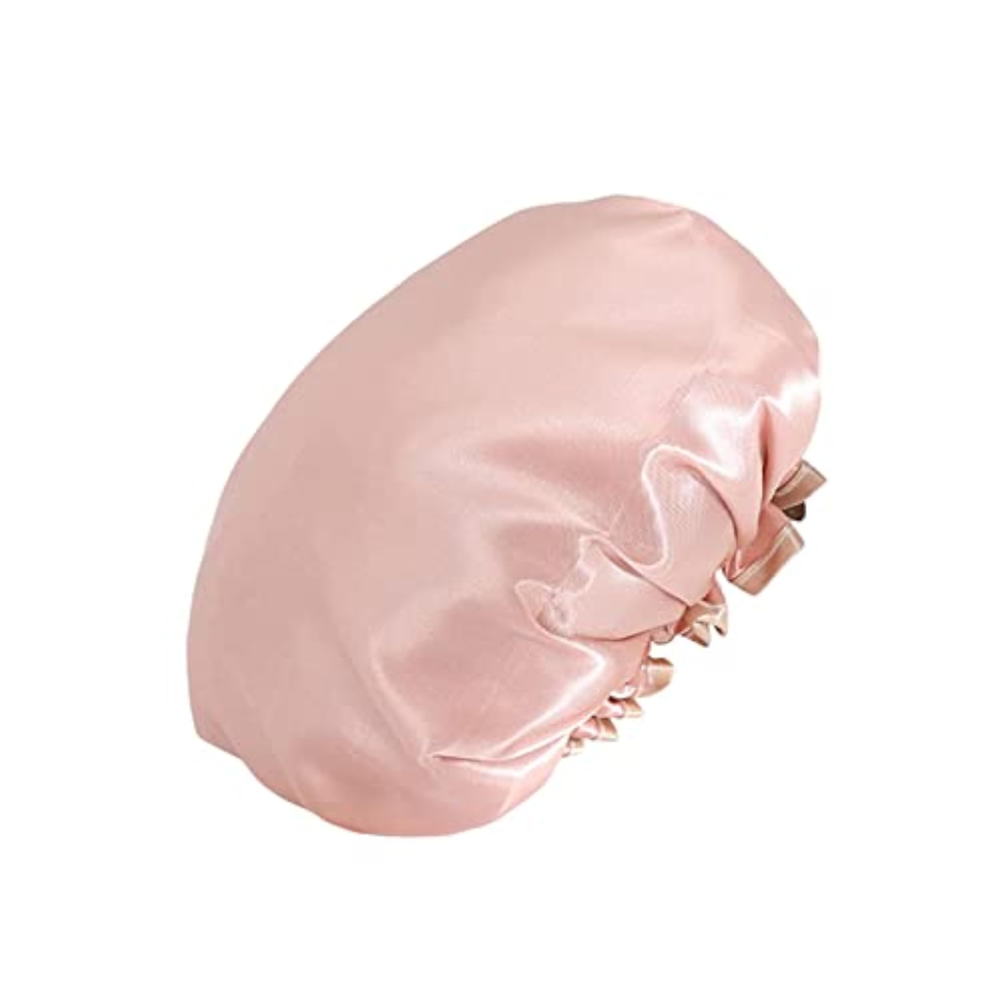 6x Reusable Waterproof Shower Caps for Salon Girls, Champagne