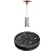 EAST OAK 48,000 BTU Patio Heater for Outdoor Use with Round Table Design, Double-Layer Stainless Steel Burner and Wheels, Patio Heater Sand Box/Water Box Used to Increase the Stability of Patio Heater