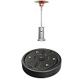 EAST OAK 48,000 BTU Patio Heater for Outdoor Use with Round Table Design, Double-Layer Stainless Steel Burner and Wheels, Patio Heater Sand Box/Water Box Used to Increase the Stability of Patio Heater