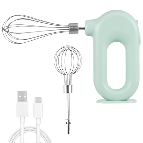 espumador de mano, Verde espumador de leche de mano recargable USB batidora de mano eléctrica fabricante de espuma mini batidora de mano varita espumador de leche para la cocina casera
