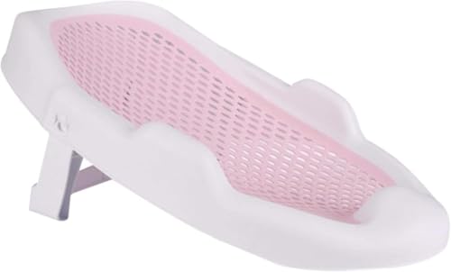 ベビーバス 子供用風呂 赤ちゃん用 入浴補助具新生児用ベビーバス お風呂 ソフトバスチェア ベビー用 赤ちゃん用 キッズ お風呂 安心感り止め設計 ベビーバスネット お風呂サポート ベビー用浴槽 ベビー用品 (ピンク)