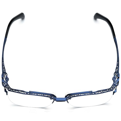 Image of FONEX Pure Titanium Glasses Frame Men Semi Rimless Square Eyeglasses Eyewear DTX416