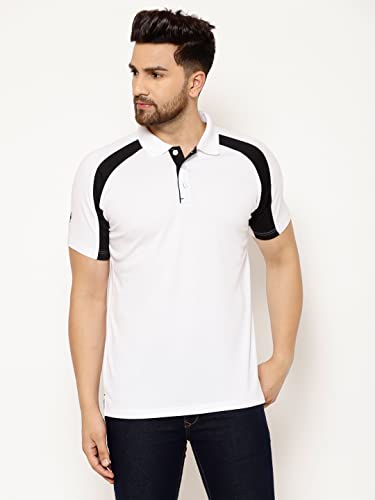 Image of EPPE Men's Polo Neck Solid Slim Fit Activewear Half Sleeve Dryfit Micro Polyester Sportswear | Casual wear T-Shirt