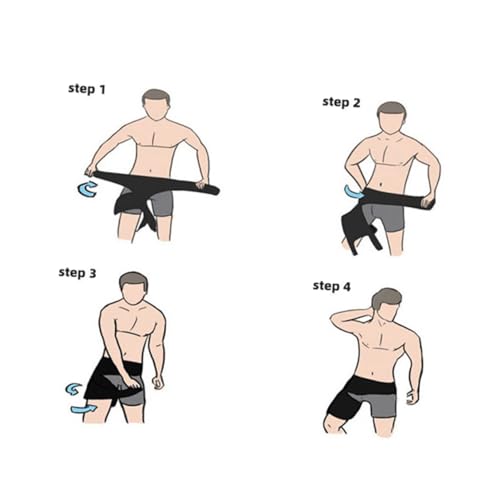 Faja protectora ajustable para cadera y muslo negra miniatura 2