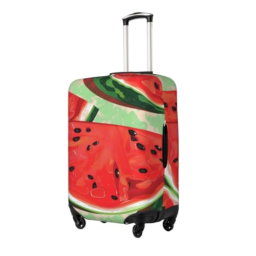 Red Watermelon Print Travel Luggage Cover - Personalization Elastic Suitcase Protector,XL(Fit 29-32 Inch Luggage)2