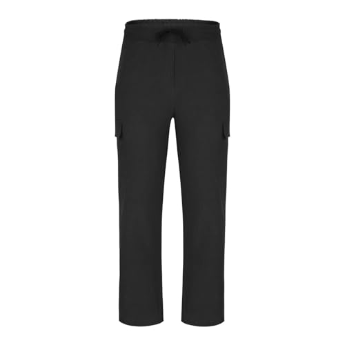 Cotton Linen Pants for Men Lightweight Comfy Beach Drawstring Waist Pants Casual Straight Leg Trousers with Pockets4