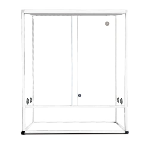 Reptiles Planet - Terrarium Aluminium Elegance - Couleur Blanc - 62,5 x 45 x 90 cm