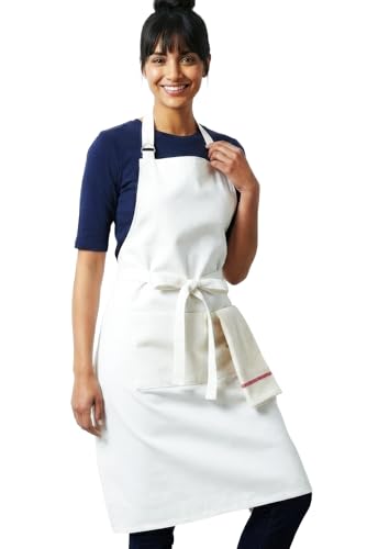 Image of Personalized Custom Apron - 100% Cotton, Adjustable Neck strap, Large Pocket - Unisex Apron for Men & Women - Cooking, Baking, BBQ, Customizable
