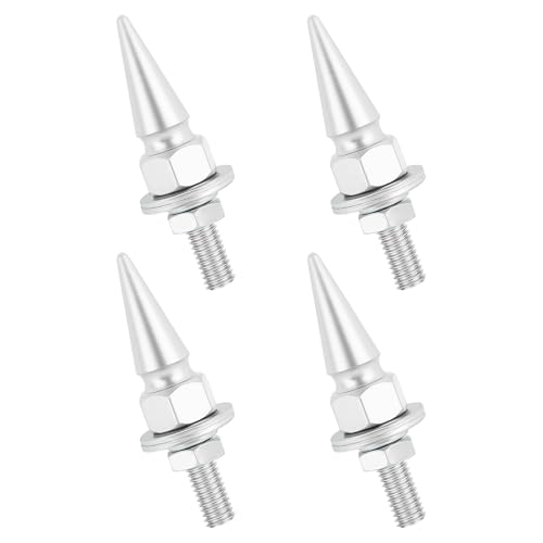 4PCS Spikes License Plate Screws for Car,Personalized License Plate Bolts and Nuts as Car Decor,Universal Licence Plate Screw Set Car Accessories Fit for Vehicles Motorcycles SUVs (Sliver) - Thumbnail 6