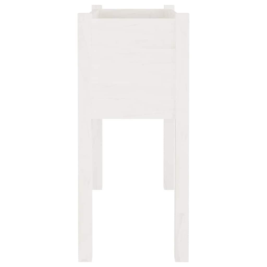 Pflanzkübel 2 STK Massivholz Kiefer Weiß 70x31x70 cm Garten