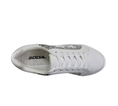 Soda Wander ~ Lace-up Double Layer Foam Padded Cushion Sock with Stars Low top Fashion Sneakers3