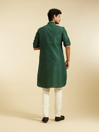Image of DIWAS BY MANYAVAR Men's Art Silk Solid Pathani Kurta (1pc)