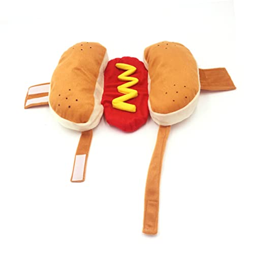 Disfraz para perros Hot Dog talla L color naranja miniatura 6
