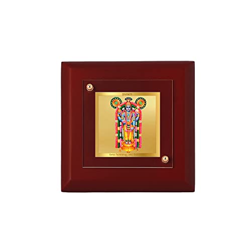Cadre Guruvayurappan en or 24k de 10x10 cm sur support MDF