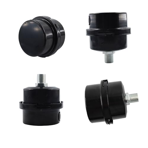 PDETVEO 2PCS 1/2’’ Metal Air Compressor Intake Filter Sound Muffler, Thread Air Compressor Silencer - Thumbnail 3