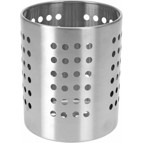 Carousel Home Stainless Steel Kitchen Cutlery Holder Pot | Kitchen Utensil Drying Rack Cutlery Caddy Case | Multi-Purpose Organiser for Silverware - 13cm