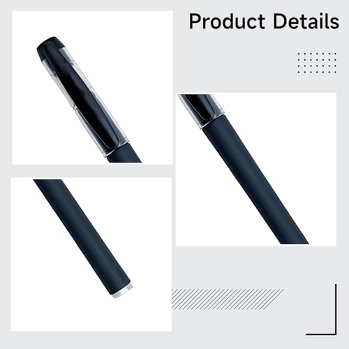 24 bolígrafos gel 0.5 mm punta fina tinta negra miniatura 3