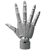 Flexible Right Hand Model, Moveable Artists Manikin Hand Figure for Home Office Desk Decoration, Display, Sketching, Drawing, Painting (Grey)