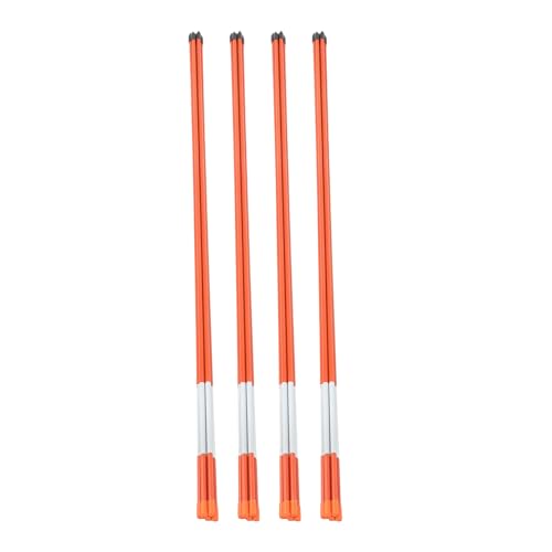 TINVHY 48Inch Orange Reflective Driveway Markers Snow Stakes Driveway Poles,Fiberglass Snow Stakes with 5/16Inch Diameter Reflective Tape for Easy Visibility at Night (20-Pack)