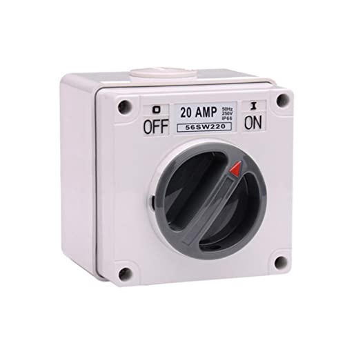 Rotary Changeover Switch, 500V 3P 63A Outdoor Ip66 Waterproof Cam Selector Switches Enclosed On‑Off Disconnect Switch Buttons Indicators With Exterior Box #TOP30