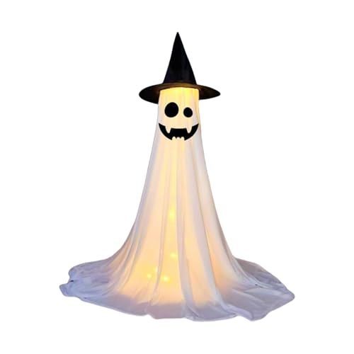 Illkjasfc Übergroße LED Geister Halloween Dekoration 120 cm Stofffigur Für Garten Innen Und...