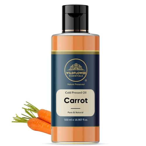Image of Carrot Oil Cold Pressed for Face Skin Hair & Body Hydration Pure & Natural (500ml)