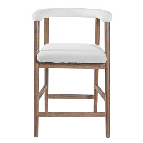 ROCKRAIN 24.5" Seat Height Bar Stools with Back Set of 2 for Kitchen Island: No Back Pain After 45-Min Dinner - High-Pressure Weekend Family Gathering - Padded Cushion & Rubberwood Frame - Image 5