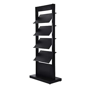 JIAGU Magazine Stand Informatierek Vloer Magazine Rack Data Display Rack Meerlaags Boekenrek (Kleur: Zwart, Formaat…