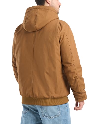 HISEA Men's Sherpa Work Jacket, Winter Water Resistant Hooded Duck Canvas Coat, Relaxed Fit Fleece Insulated Utility Jackets2