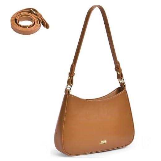 Aucuu Sac Porté épaule en Cuir Véritable pour Femme, Sacs à Main à Bandoulière Tendance avec 2 bandoulières, Sac à Main Décontracté, Sacs Fourre-tout Rétro Décontracté pour Shopping, Travail, Voyages