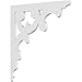Ekena Millwork BKTP01X20X20VI Vienna Architectural Grade PVC Brackets, 5/8"W X 20"D X 20"H