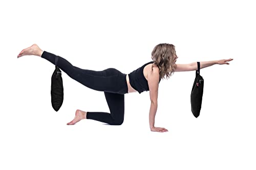 YOGAVNI-Yoga-Sandbag-Weight-Set-Cotton-Outer-and-Inner-Covers-Yoga-Resistance-Training-Adjustable-up-to-10lbs-17in-x-75in43cm-x-19cm