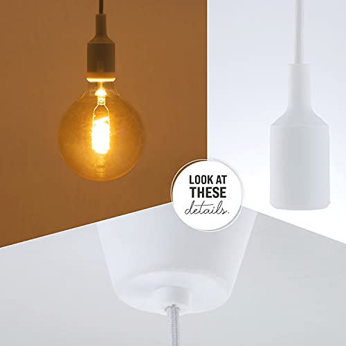 Paco Home Lampada a Sospensione Nera Attacco E27