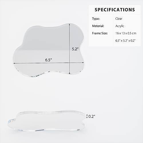 Acrylic Coaster Decorative Plates, Irregular Bar Drink Coaster, Clear Cloud Shape Coffee Cup Coaster, Perfect for Tabletop Protection and Accessories Display.(Clear) - Image 3