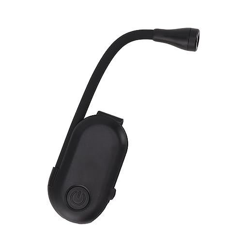 Mini Luz de Lectura, Luz de Libro Ajustable con Clip de 3 Colores con Brazo Ajustable para Amantes de los Libros, 3W 5V 1A (negro)
