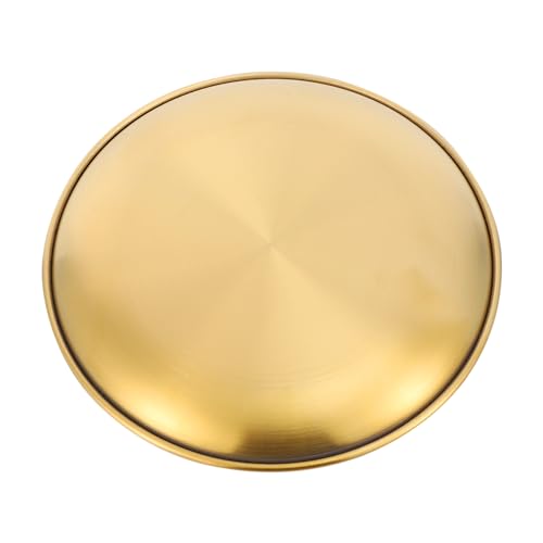 MUCKLILY 1Pc Stainless Steel Food Plate Single Layer BBQ Tray Compact Dinner Plate for Camping Parties Easy Clean Design Suitable for Family Gatherings and Outdoor Use