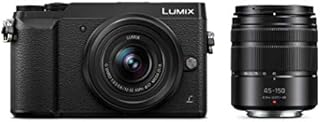 Panasonic LUMIX GX85 4K Digital Camera, 12-32mm and 45-150mm Lens Bundle, 16 Megapixel Mirrorless Camera Kit, 5 Axis In-Body Dual Image Stabilization, 3-Inch Tilt and Touch LCD, DMC-GX85WK (Black)