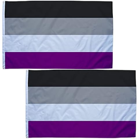 Asexual Pride flag 3x5, Asexual pride Body cap 14x21cm Pride Asexual hand held flag, Asexual flag stick, Asexual pride flag mini (Asexual-2PCS) Cover